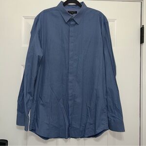 EUC Banana Republic shirt men's L slim fit‎ blue long sleeve button Up dress